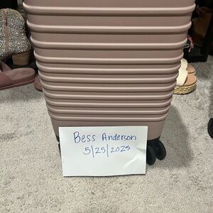 BEIS Pink Rolling Suitcase
